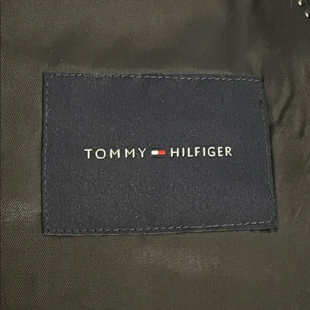 Tommy Hilfiger Gray Wool Silk Cashmere Blazer Jacket Mens Size 40S Career Preppy